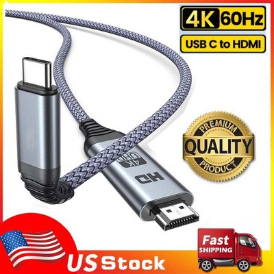 USB C to HDMI 4K 60Hz Cable 2M USB 3.1 Type C to HDMI 2.0 for Apple HP Dell Asus