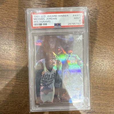 Upper Deck 1991 U.D. Award Winner Michael Jordan Holograms AW1 Holo PSA 9