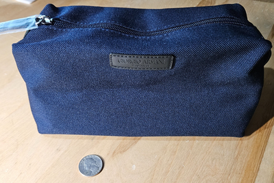 Giorgio Armani Man Pouch Navy Hanging Bag Travel Toiletry Case NEW