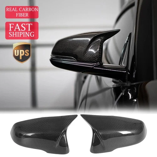 2X REAL CARBON FIBER FOR 2020-2024 TOYOTA SUPRA A90 M STYLE MIRROR COVERS CAP US
