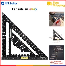 Aluminum Rafter Square with Level Vial 7-1/4-inch for Layout Marking Structural