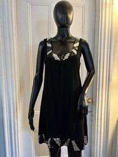 Express Black Dress with Silver Sequin Accents