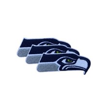 Set of 3 Seattle Seahawks Embroidered Iron On Patch 2.5" x 1"