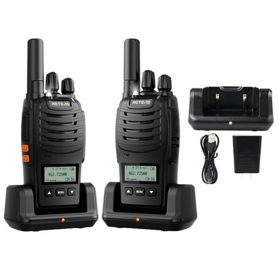 2 Pack H777D Walkie Talkie Long Range FRS Two Way Radio for Camping & Charger