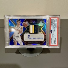 2022 Select Christian Braun RC Rookie Blue RPA Patch Auto /49 SSP PSA 8 NM-MINT