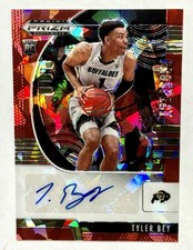 2020-21 Panini Prizm Draft Picks - Prospect Autographs Tyler Bey #PA-TB Red Ice
