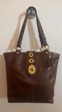 COACH LILLY LEGACY Leather Turn Lock Purse Shoulder Handbag 13757 EUC