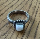 Vintage 925 Sterling Silver Silpada Square MOP RING Size 8