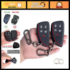 Key Fob Cover Silicone 2-Pack for Chevy Silverado GMC Sierra 2022-2026, Black