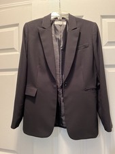 Tahari Arthur S. Levine Polyester Black Suit Jacket Blazer Size 10