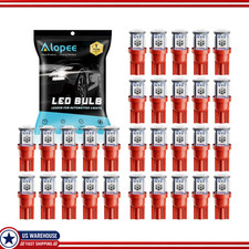 30-pack Red T10 194 Led Bulbs Dc 12v 5smd 5050 Chip 168 W5w 158 501 2color Red