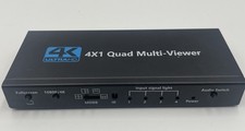 4K Ultra HD 4x1 Quad Multi-Viewer Screen Splitter NEW  NO PowerCord or Remote 