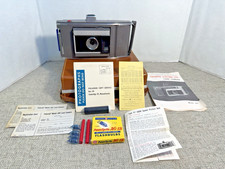 Vintage Polaroid Land Camera Model J66 w/Leather Case, Accessories, Flash Bulbs 