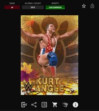 VIDEOGAME Topps WWE Slam 25 - MAIN EVENT HARVEST HAVOC Base - KURT ANGLE