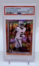 2025 Topps Chrome PSA 10 GEM MT Ashton Jeanty #322 Leather Refractor Rookie RC