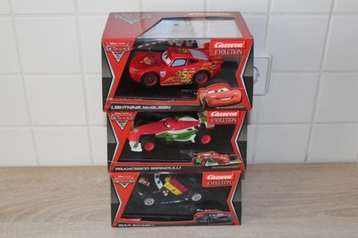 Carrera Evolution PIXAR Cars 2  Ligthing McQeen Francesco Bernoulli Max Schnell