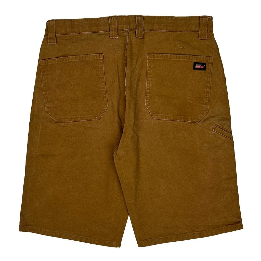 Dickies Baggy Carpenter Shorts - 32W 10L Brown Cotton