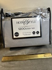 Hotel Style 1200 Thread Count Luxury Sheet Set King Limited Edition Soft Silver
