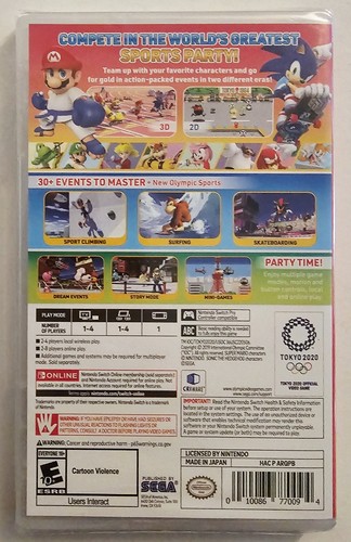 MARIO & SONIC AT THE OLYMPIC GAMES TOKYO 2020 NINTENDO SWITCH BRAND NEW - Picture 2 of 2