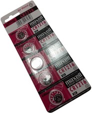 Maxell Replacement CR1216 3V Pack of 5 Batteries SUPER FRESH