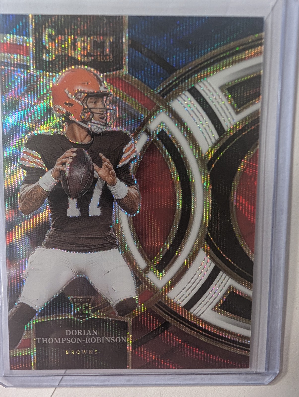 2023 Panini Select #134 Dorian Thompson-Robinson Tri-Color Prizms #/225