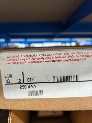 *BRAND NEW* Humphrey 250 4AA Air Piloted Valve
