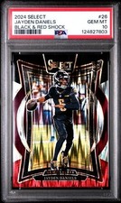 2024 Panini Select - Jayden Daniels #26 Black & Red Shock Prizm (RC) PSA 10 🔥🔥