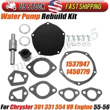 Water Pump Rebuild Kit w/ Plate 1537947 for Chrysler 301 331 354 V8 Engine 55-56