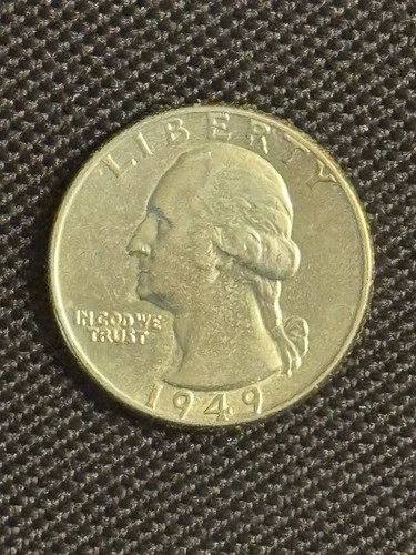 Extremely Beautiful 1949 D Washington Head SILVER Quarter!