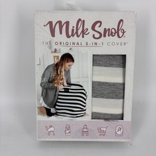 Milk Snob The Original 5-in-1 Cover Gray and White Striped