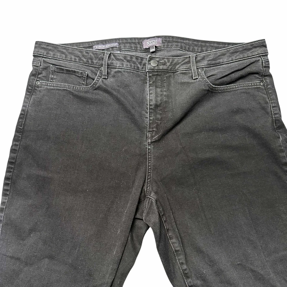 NYDJ Barbara Bootcut Lift Tuck Stretch Jeans Women’s 20W Black Denim Pants - Image 3 of 4