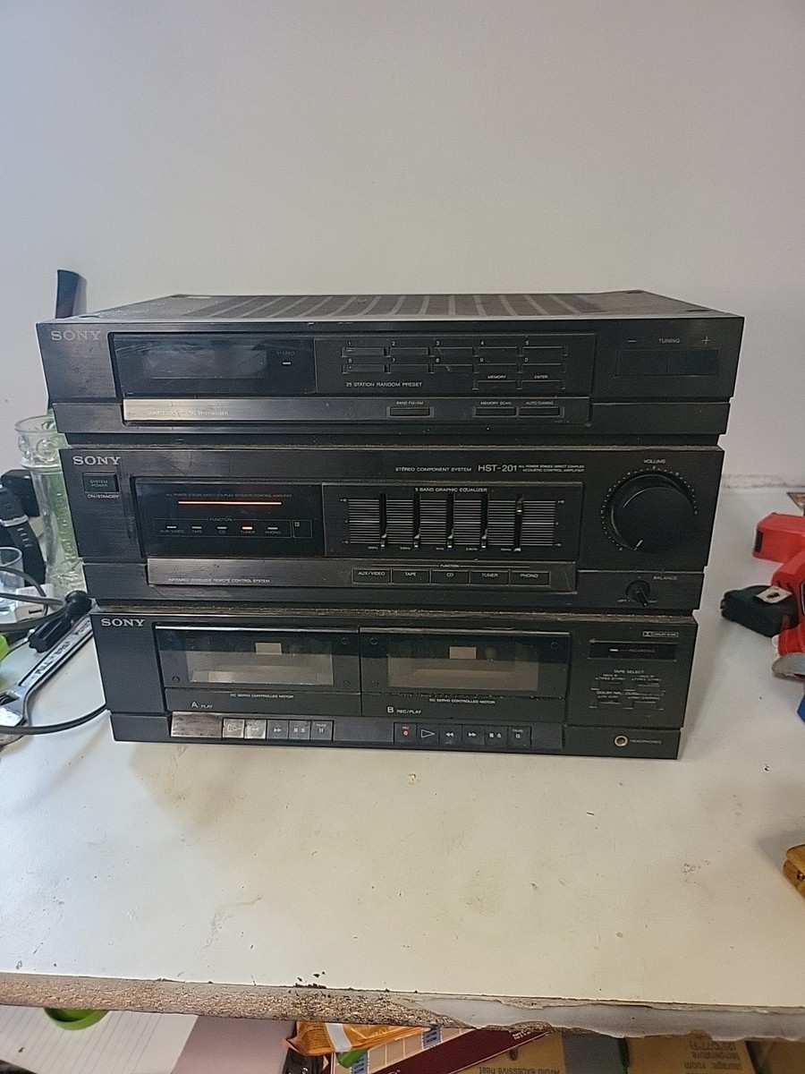 Sony HST-201 Stereo Component System AM/FM Dual Cassette Equalizer