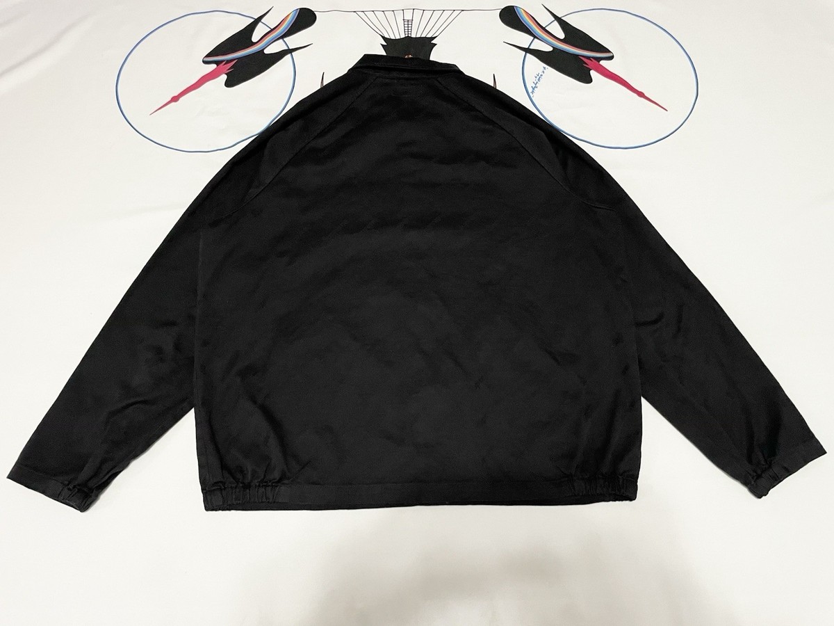 Mens Supreme Snap Front Jacquard Logos Twill Jacket FW19 Black L