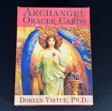 Vintage 2004 ARCHANGEL ORACLE CARDS by Doreen Virtue 45 Card Deck x Guidebook