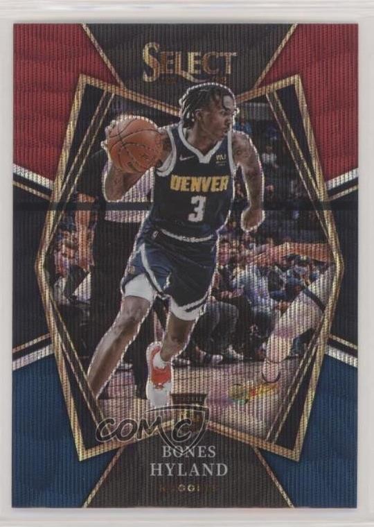 2021-22 Panini Select Premier Level Tri-Color Prizm Bones Hyland #174 00jz