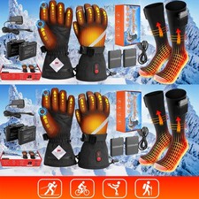 Rechargeable Battery Heated Gloves with Heated Socks Electric USB Thermal Winter