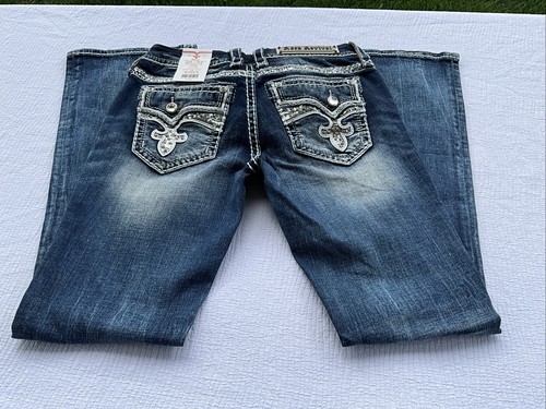Buckle Rock Revival Boot “YUI B206” Woman’s Jeans With Stones Sz 28/32 NWT - Picture 8 of 16