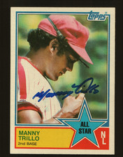 1983 Topps #398 Manny Trillo - AUTOGRAPHED - All Star - Inv# 0127