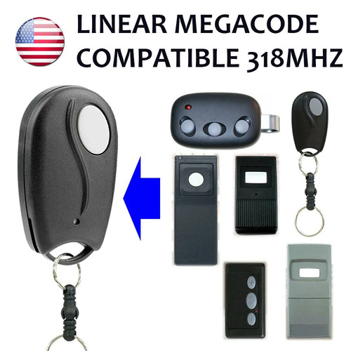 1PC New Opener Remote for Linear Megacode MCT-3 DNT00089 318MHz Garage Door - Picture 2 of 11