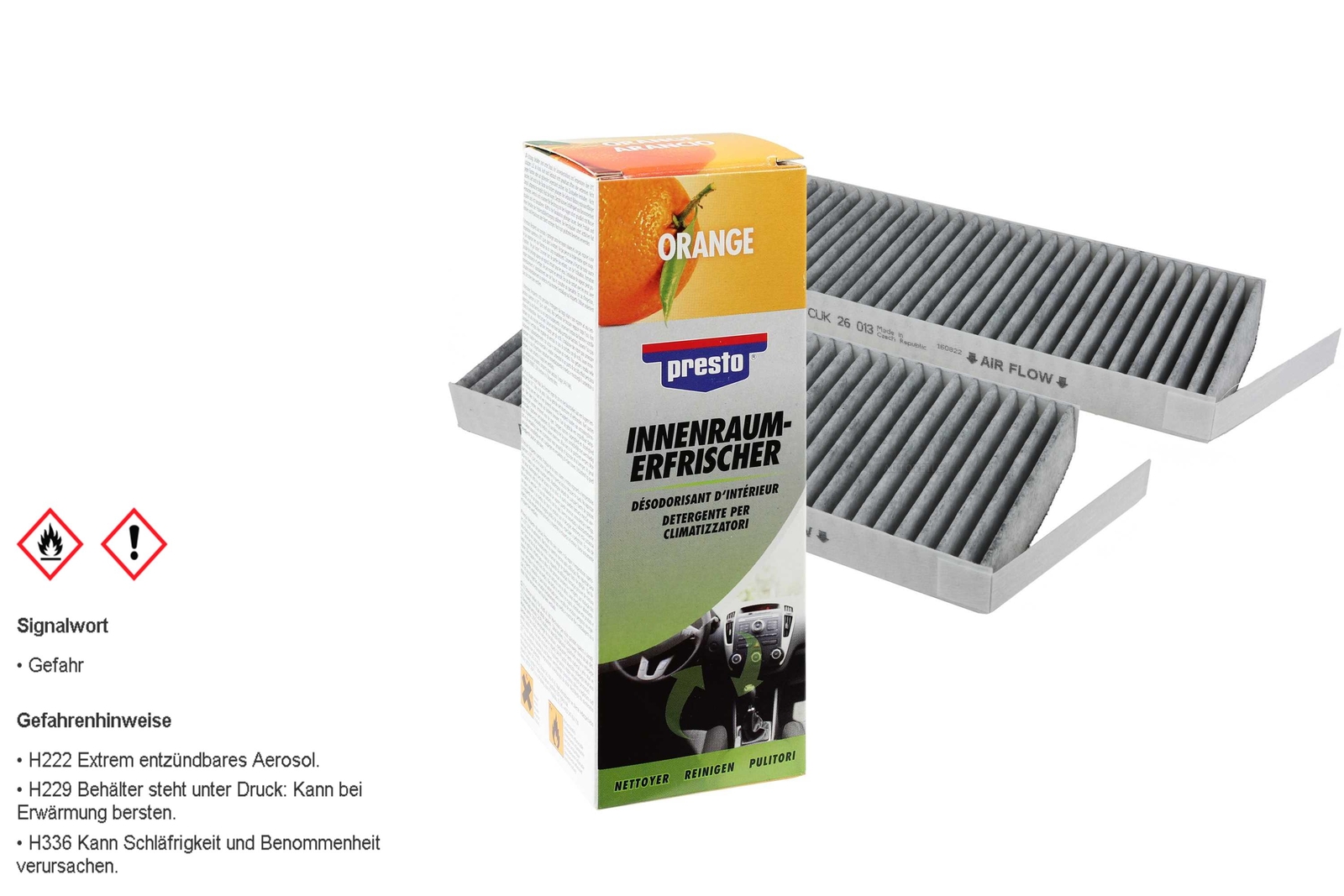 MANN Innenraum-Filter CUK 26 013-2+Presto Klima Fresh für Renault Latitude L70_