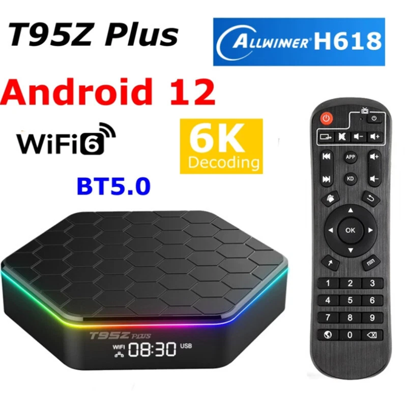 T95Z Plus Smart Android 12.0 TV Box Quad Core  WIFI 6 H618 6K HD Stream Play AU - Image 2 of 4