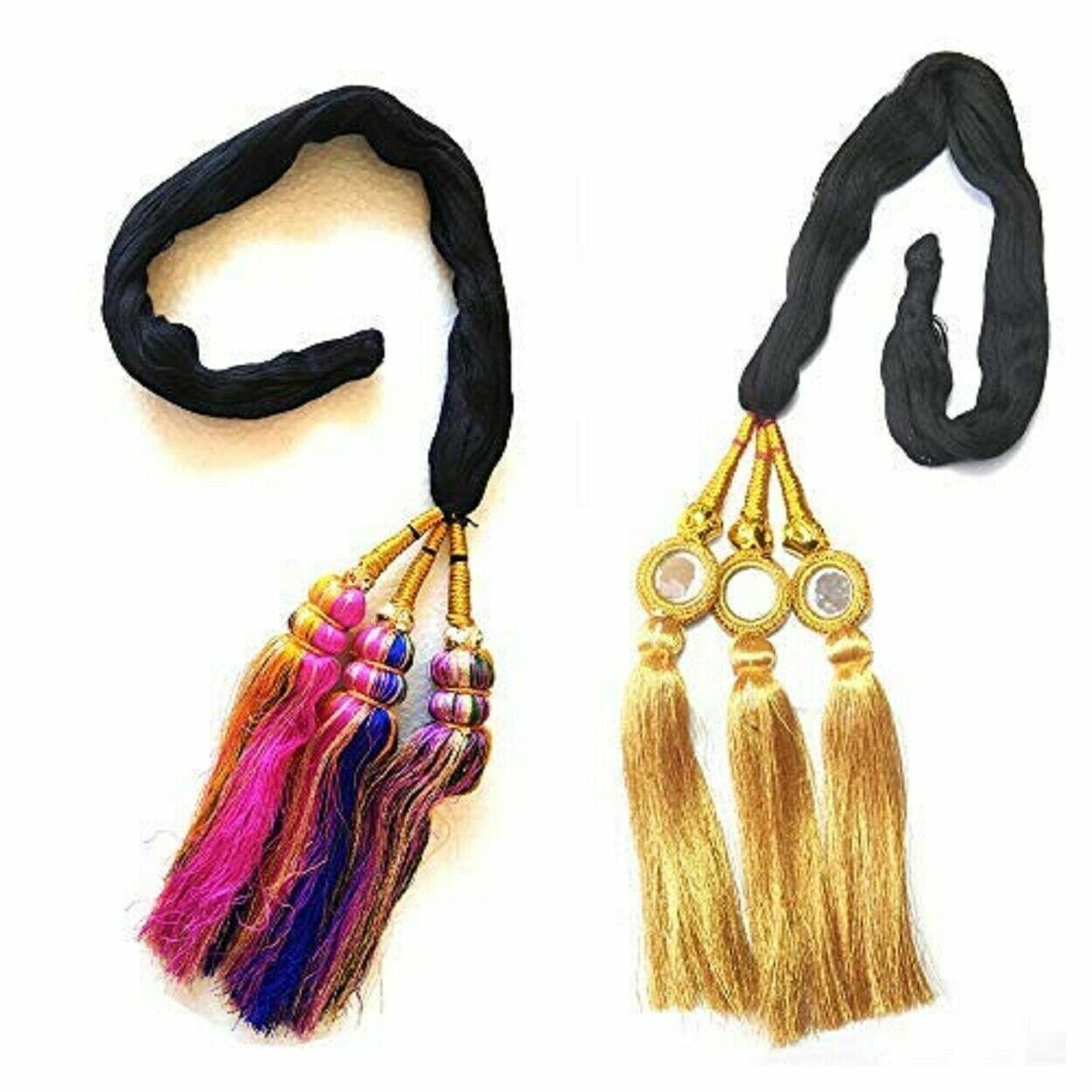 Indian Traditional Hair Accessory 2 Multicolour Punjabi Paranda For Women |  eBay