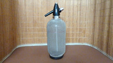 Metallnetz SODAFLASCHE CZ SIPHON SYPHON SELTZER SIFON FLASCHE BOTTLE GLAS 1965