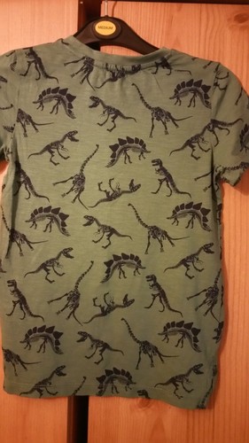 H&M boys dinosaurs green T-shirt age 6-8 - Picture 3 of 6