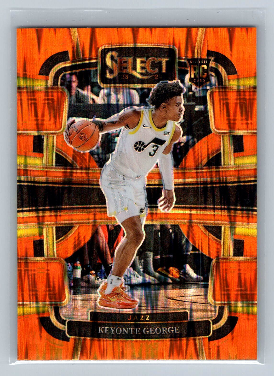 2023-24 Panini Select Keyonte George #75 Orange Flash Prizms Utah Jazz