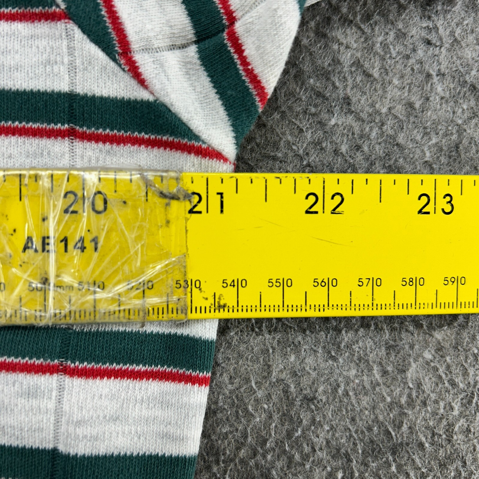 VINTAGE Polo Ralph Lauren camicia uomo L bianco verde rosso righe cotone pony anni 90