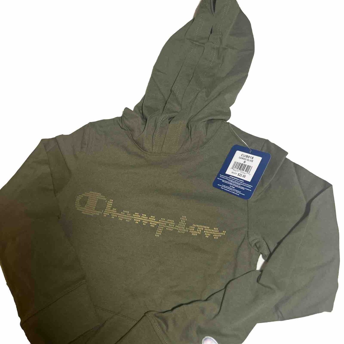 Champion Boys Small Long Sleeve Lightweight Hooded Shirt Cargo
