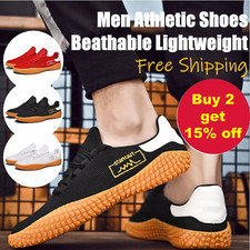 Athletic Shoes Men's Running Walking Sneakers Outdoor Sports Jogging Ruber Sole