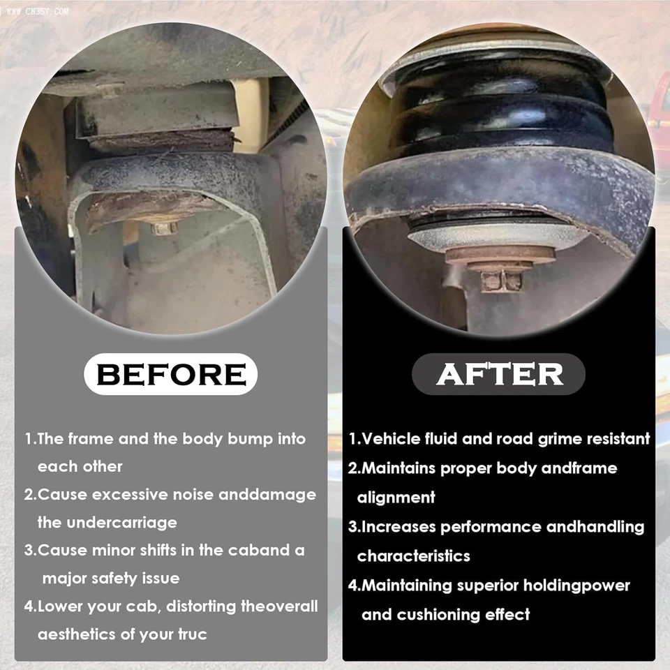 Kit de bujes de montaje de cabina de carrocería KF04058BK para Ford F250 F350 Super Duty 1999-2007 Foto 3 de 4