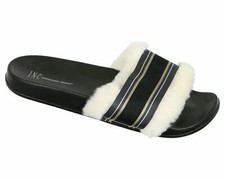 INC International Concepts Varsity Slide Slipper Black X-Large 11